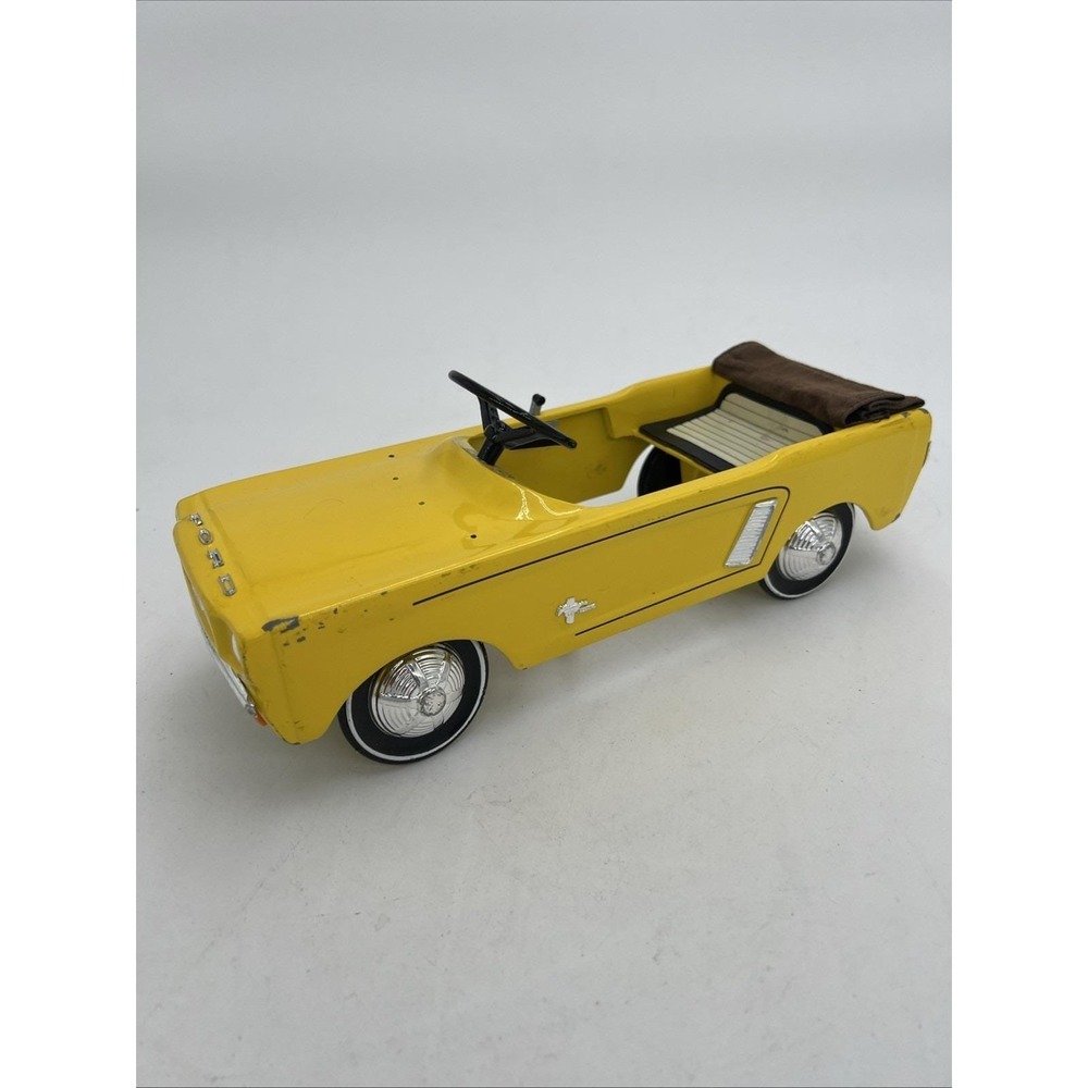Ken Kovach Xonex Toy Model Pedal Car 1964 Mustang Yellow- Excellent Condition